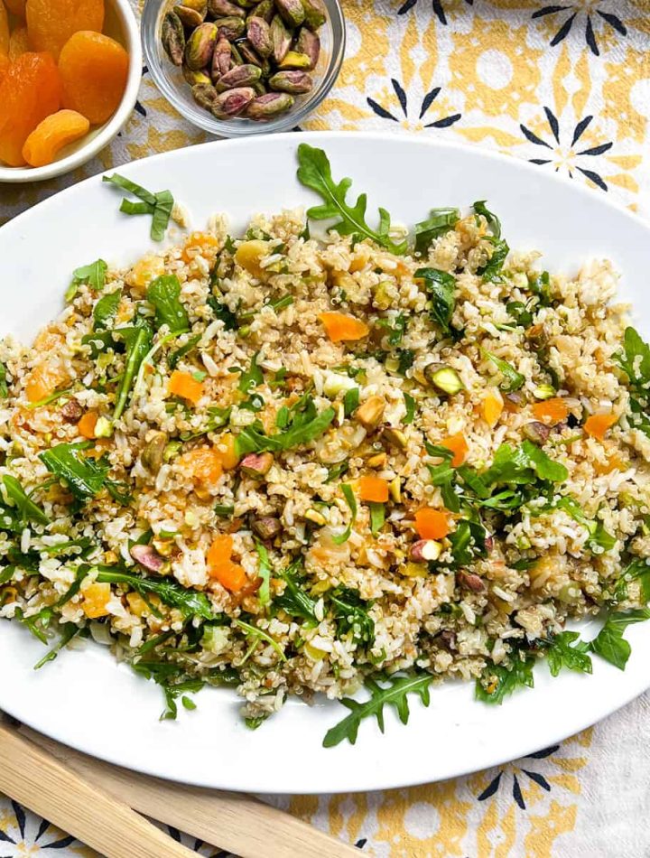Ottolenghi's Citrusy Rice Salad with Quinoa, Apricots and Pistachios