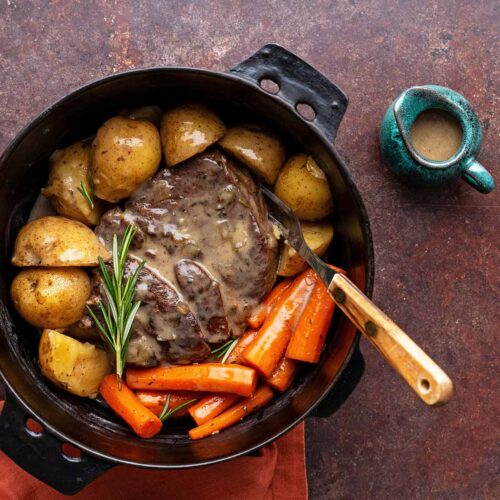 beef chuck roast pot roast dutch oven recipe featured image