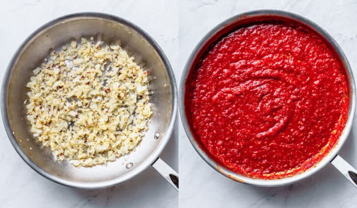 Hanyanisi mu skillet padivi pe skillet ne marinara mu skillet