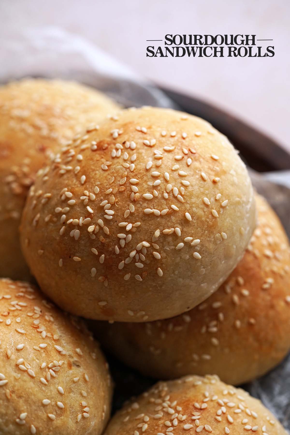 the best easy sourdough sandwich rolls recipe pin