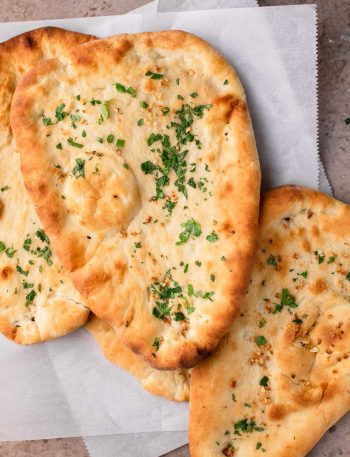three vegan naan